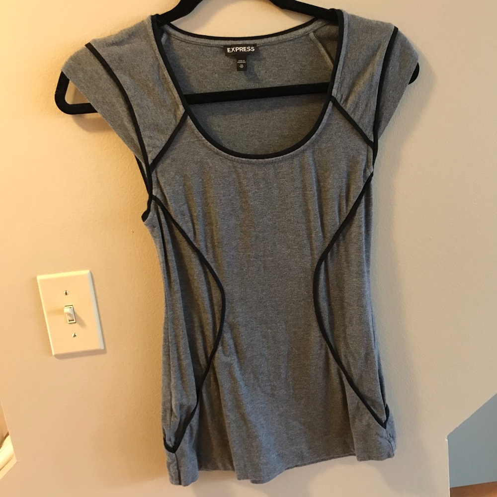 Express grey bodycon top